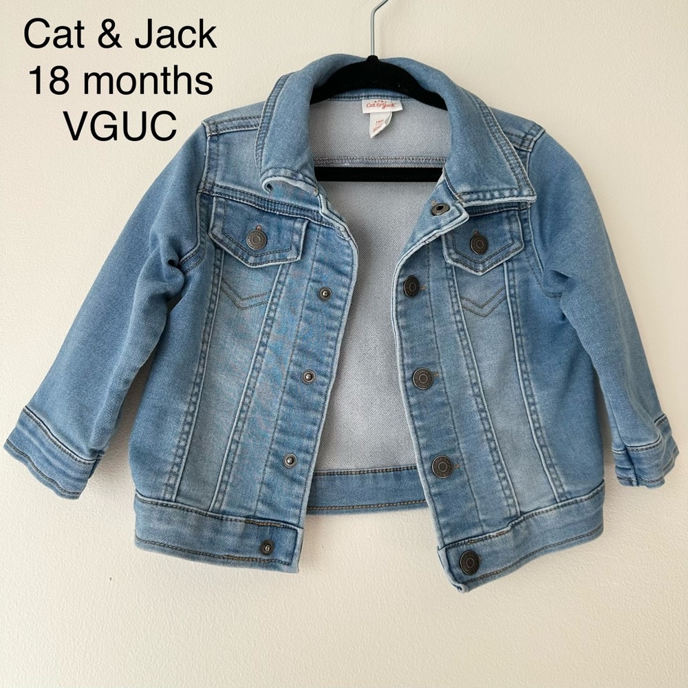 Cat & Jack Light Blue Kids Jean Jacket 18 months